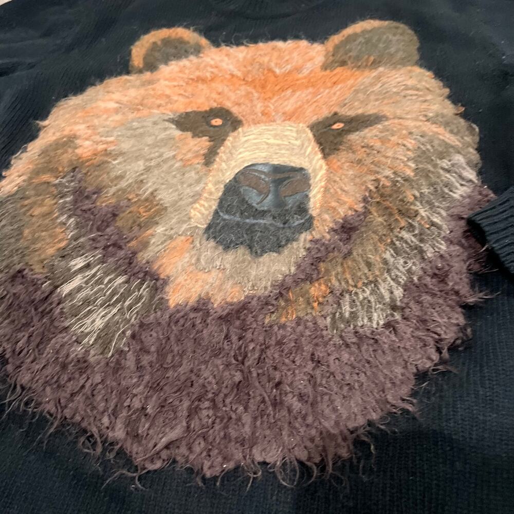 Gucci Wool Embroidered Grizzly Bear Sweater - Medium - Picture 7 of 7